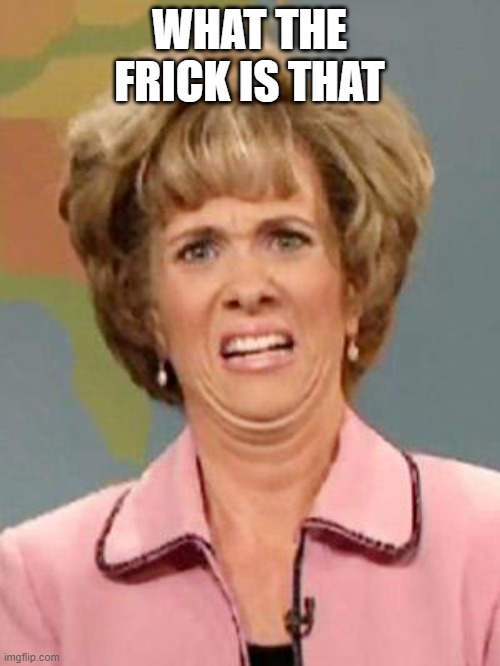 Grossed Out | WHAT THE FRICK IS THAT | image tagged in grossed out | made w/ Imgflip meme maker