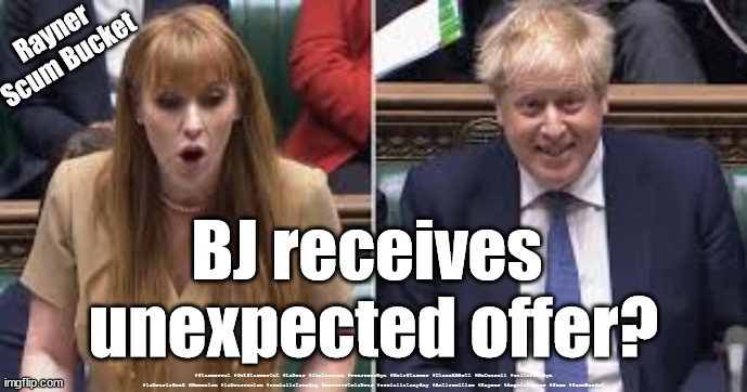 Angela Rayner - Scum | Rayner
Scum Bucket; BJ receives 
unexpected offer? #Starmerout #GetStarmerOut #Labour #JonLansman #wearecorbyn #KeirStarmer #DianeAbbott #McDonnell #cultofcorbyn #labourisdead #Momentum #labourracism #socialistsunday #nevervotelabour #socialistanyday #Antisemitism #Rayner #AngelaRayner #Scum #ScumBucket | image tagged in starmerout,getstarmerout,labourisdead,rayner pro business,rayner business pro,rayner scum bucket | made w/ Imgflip meme maker