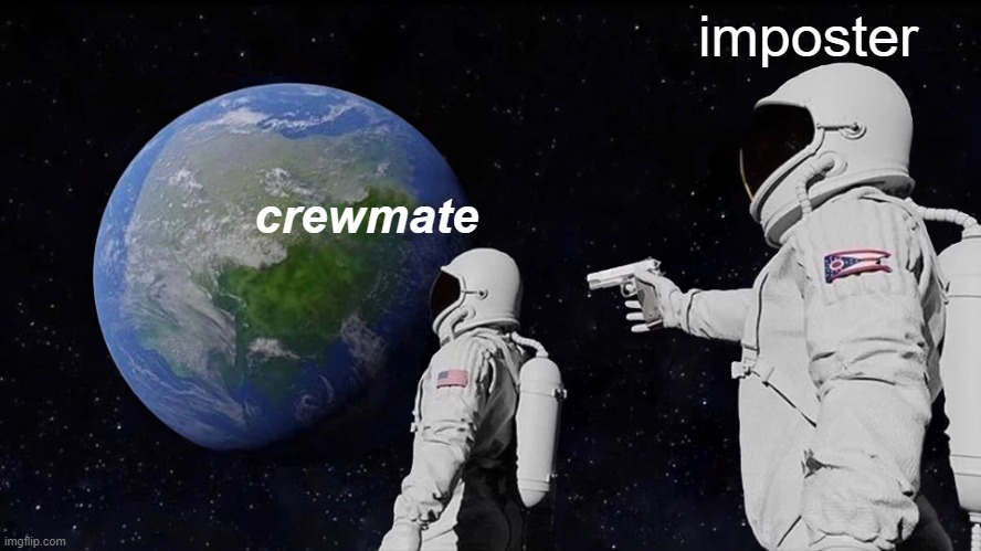 imposter reveng | imposter; crewmate | image tagged in amoung us meme | made w/ Imgflip meme maker