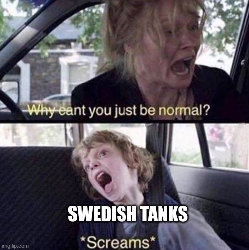 Why Can't You Just Be Normal | SWEDISH TANKS | image tagged in why can't you just be normal | made w/ Imgflip meme maker