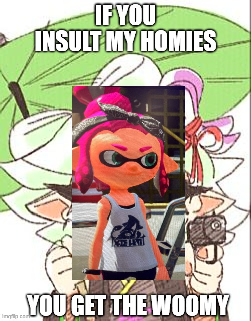 To everyone who defended me when I was hurt, YALL ARE AMAZING!!!!! | IF YOU INSULT MY HOMIES; YOU GET THE WOOMY | image tagged in marie with a gun | made w/ Imgflip meme maker