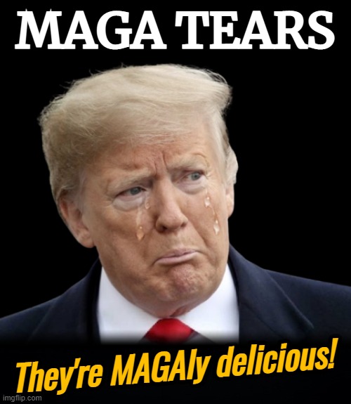 MAGA TEARS | MAGA TEARS; They're MAGAly delicious! | image tagged in maga tears,maga,delicious,trump,crying,crying baby | made w/ Imgflip meme maker