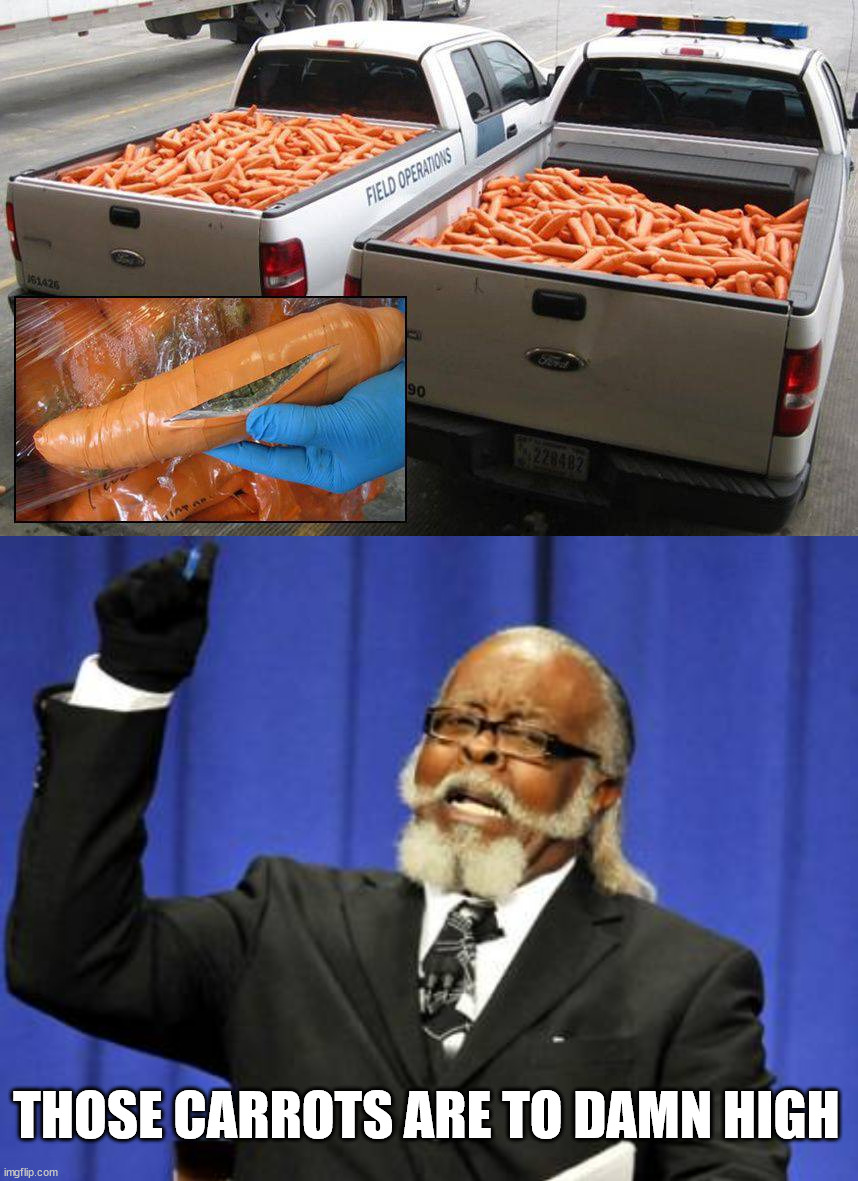 THOSE CARROTS ARE TO DAMN HIGH | image tagged in memes,too damn high | made w/ Imgflip meme maker