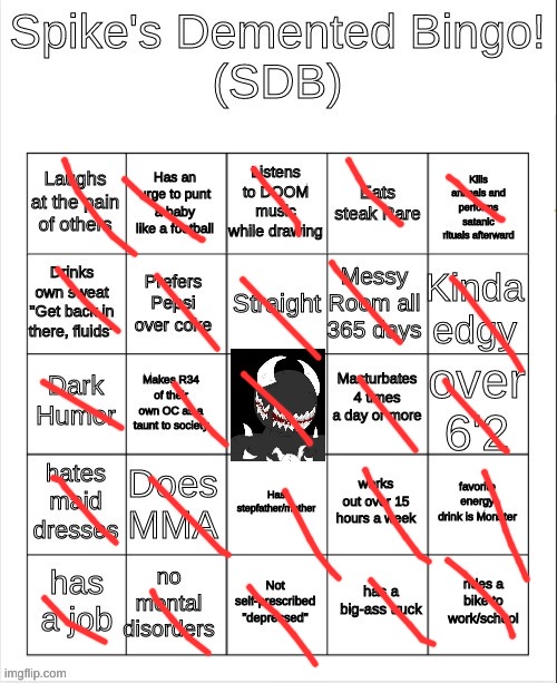 bingo in all ways possible | image tagged in spike bingo | made w/ Imgflip meme maker