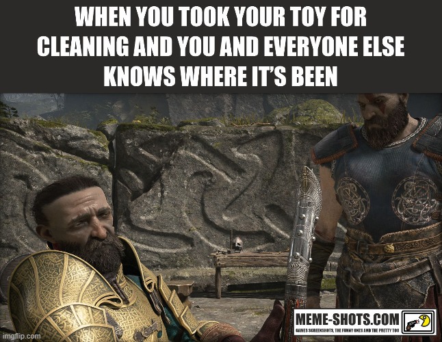 A toy for a big adult man | image tagged in god of war,toy,memes,funny | made w/ Imgflip meme maker