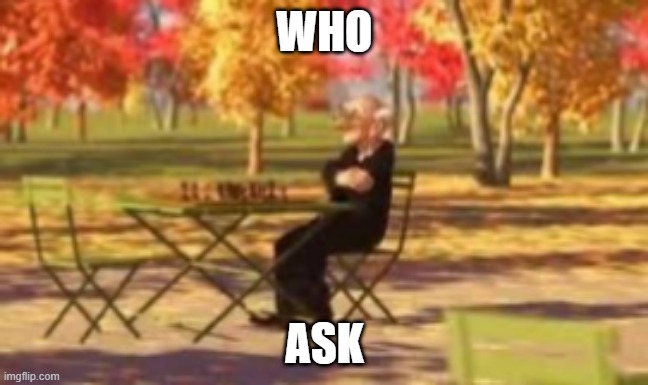 who asked | WHO; ASK | image tagged in who asked | made w/ Imgflip meme maker