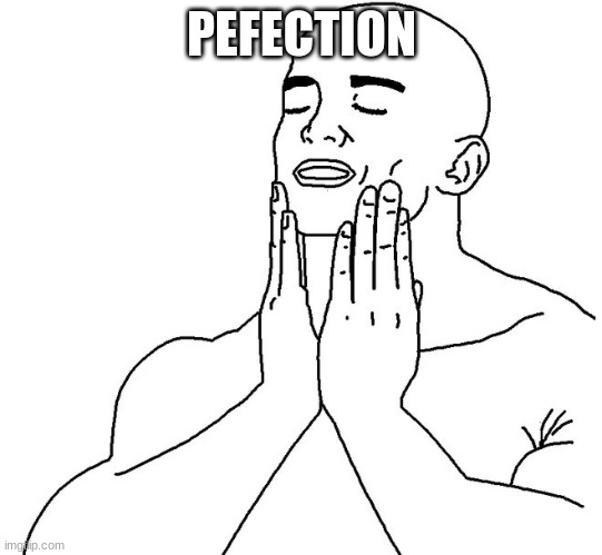 Satisfaction | PEFECTION | image tagged in satisfaction | made w/ Imgflip meme maker