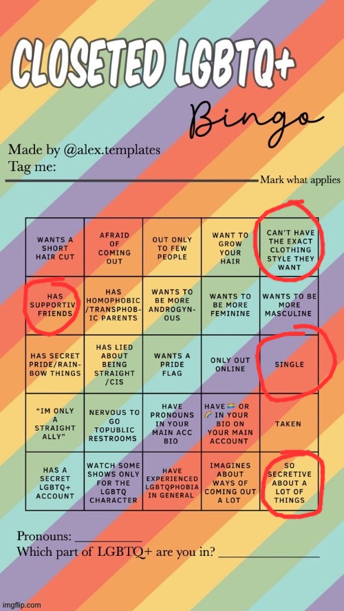 Closeted LGBTQ+ Bingo | image tagged in closeted lgbtq bingo | made w/ Imgflip meme maker