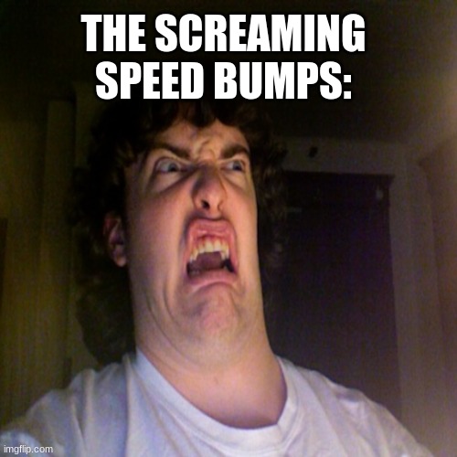 THE SCREAMING SPEED BUMPS: | made w/ Imgflip meme maker