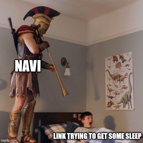 Spartan Soldier Alarm Clock | NAVI; LINK TRYING TO GET SOME SLEEP | image tagged in spartan soldier alarm clock | made w/ Imgflip meme maker