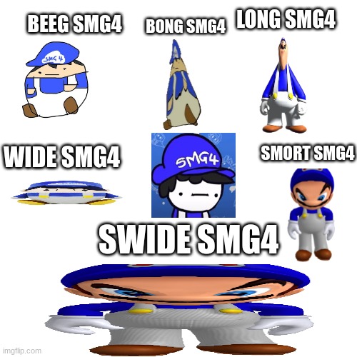 Blank Transparent Square |  LONG SMG4; BONG SMG4; BEEG SMG4; SMORT SMG4; WIDE SMG4; SWIDE SMG4 | image tagged in memes,blank transparent square,long,big,bong,smg4 | made w/ Imgflip meme maker