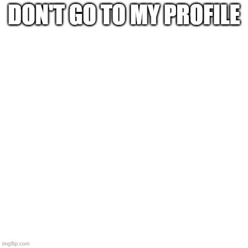 Blank Transparent Square | DON'T GO TO MY PROFILE | image tagged in memes,blank transparent square | made w/ Imgflip meme maker