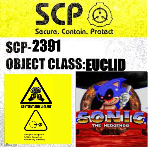 SCP Sign Generator |  EUCLID; 2391 | made w/ Imgflip meme maker