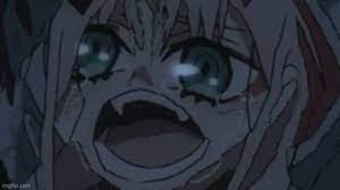 zero two crying distorted | image tagged in zero two crying distorted | made w/ Imgflip meme maker
