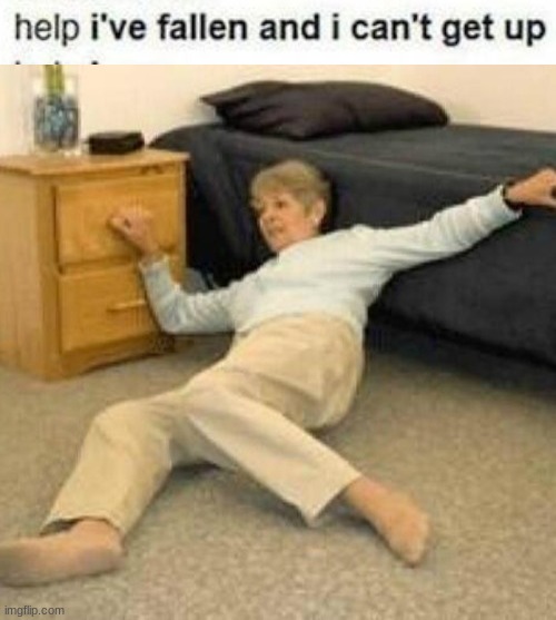 image tagged in i've fallen and i can't get up | made w/ Imgflip meme maker