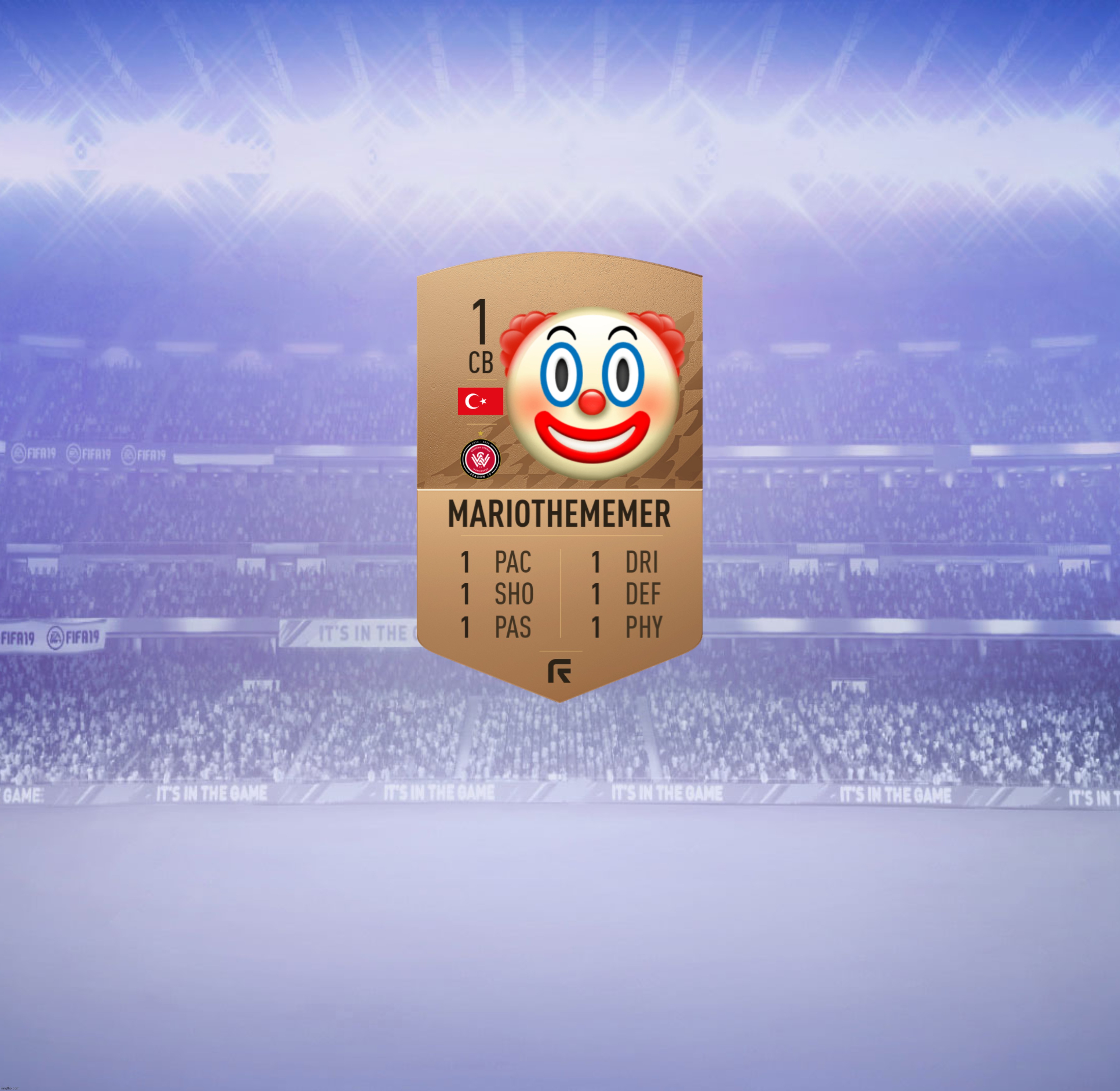 mario's fifa card. | made w/ Imgflip meme maker