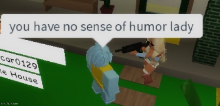 woah woah chill dont pull out the nine | image tagged in you have no sense of humor lady | made w/ Imgflip meme maker