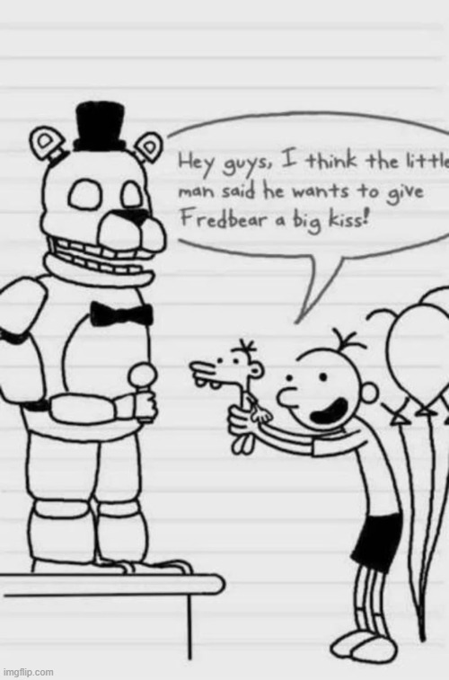 image tagged in fnaf,diary of a wimpy kid | made w/ Imgflip meme maker