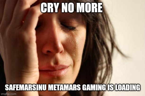 First World Problems | CRY NO MORE; SAFEMARSINU METAMARS GAMING IS LOADING | image tagged in memes,first world problems | made w/ Imgflip meme maker