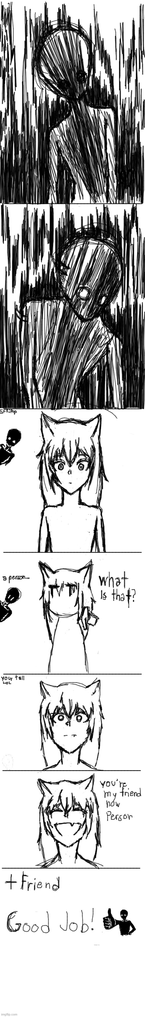 neko character, it's a loli | ___________________________________________; ___________________________________________; ___________________________________________; ___________________________________________; ___________________________________________; ___________________________________________ | image tagged in long blank white template,drawing,comics | made w/ Imgflip meme maker