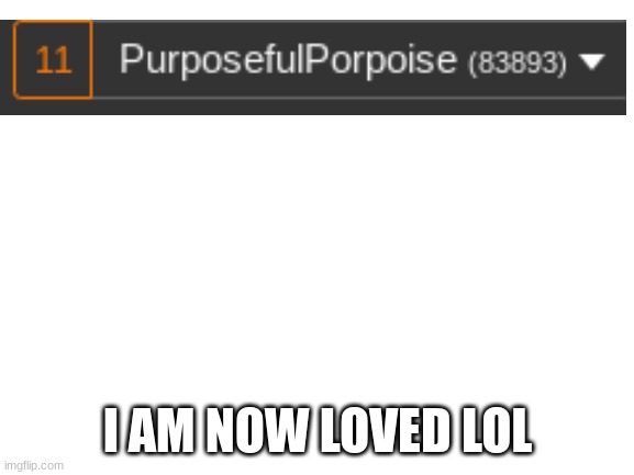11 notifs. New record | I AM NOW LOVED LOL | image tagged in blank white template | made w/ Imgflip meme maker