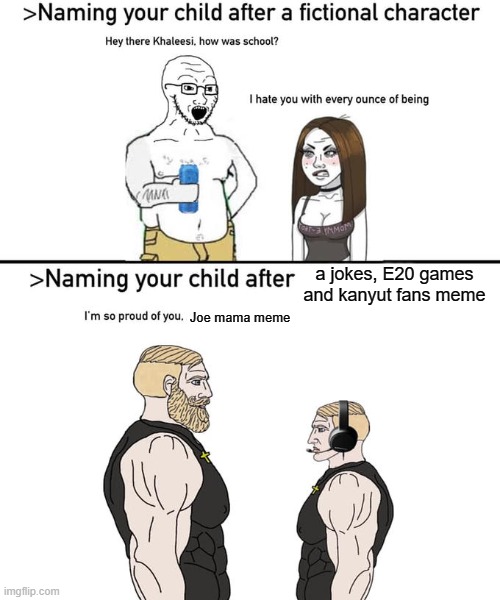 If you are a joe mama | a jokes, E20 games and kanyut fans meme; Joe mama meme | image tagged in naming your child after,memes | made w/ Imgflip meme maker