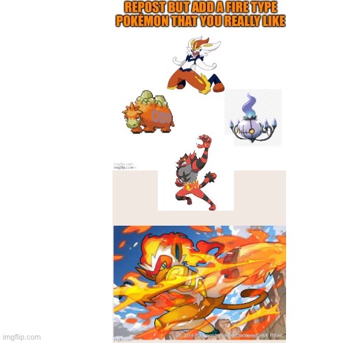 Idk why people hate/hated incineroar for going from quadruped to bipedal when typhlosion did the exact same thing | made w/ Imgflip meme maker