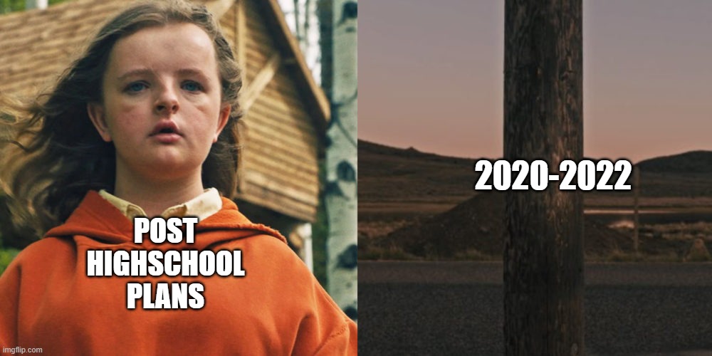 -cluck- | 2020-2022; POST HIGHSCHOOL PLANS | image tagged in hereditary | made w/ Imgflip meme maker