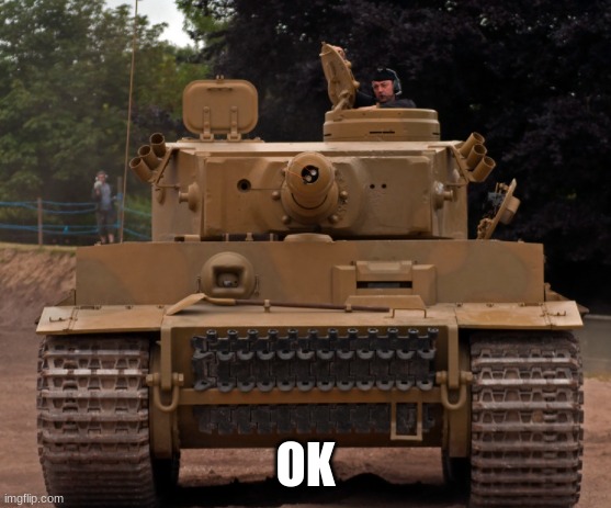 Panzerkampwagen VI Tiger Ausf. E | OK | image tagged in panzerkampwagen vi tiger ausf e | made w/ Imgflip meme maker