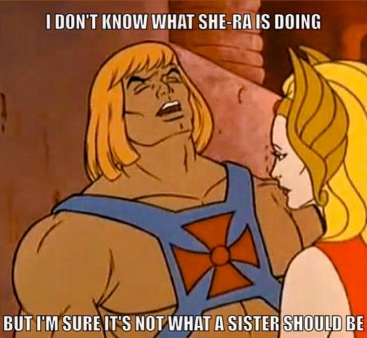 High Quality He-man vs. she-ra Blank Meme Template