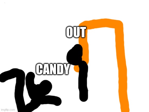 Blank White Template | OUT CANDY | image tagged in blank white template | made w/ Imgflip meme maker