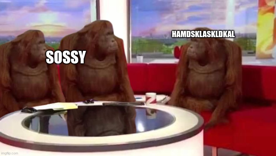 ye | HAMDSKLASKLDKAL; SOSSY | image tagged in where monkey | made w/ Imgflip meme maker