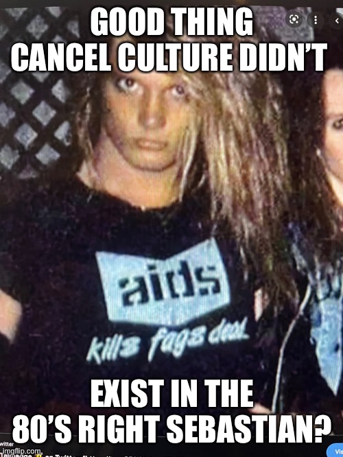 High Quality Sebastian Bach Blank Meme Template