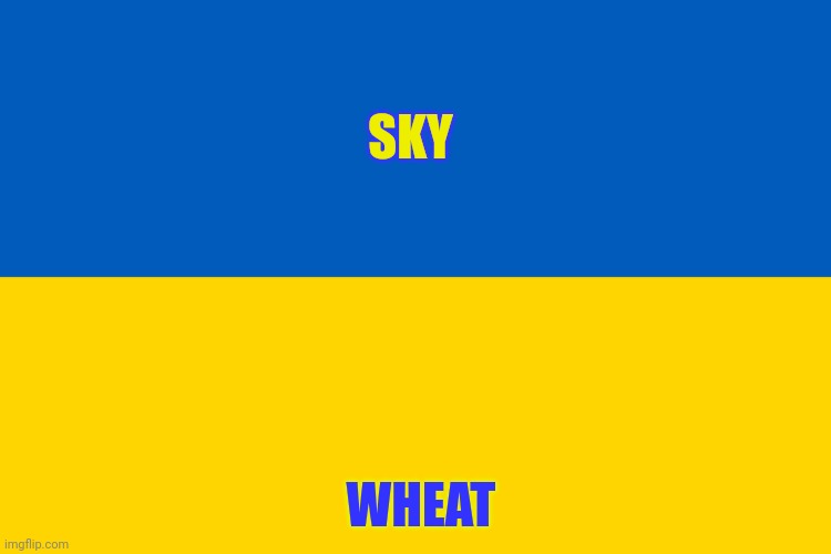Ukraine flag | SKY; WHEAT | image tagged in ukraine flag | made w/ Imgflip meme maker