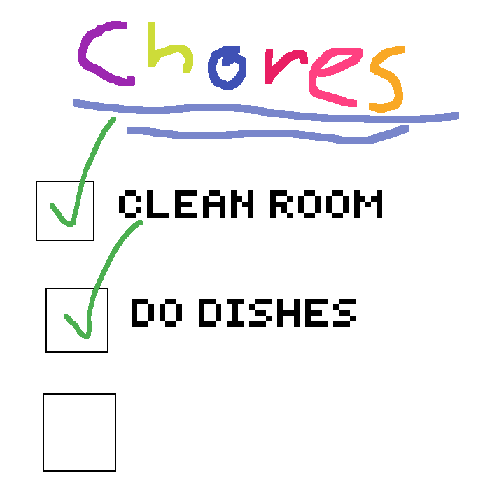 High Quality Chores list meme Blank Meme Template