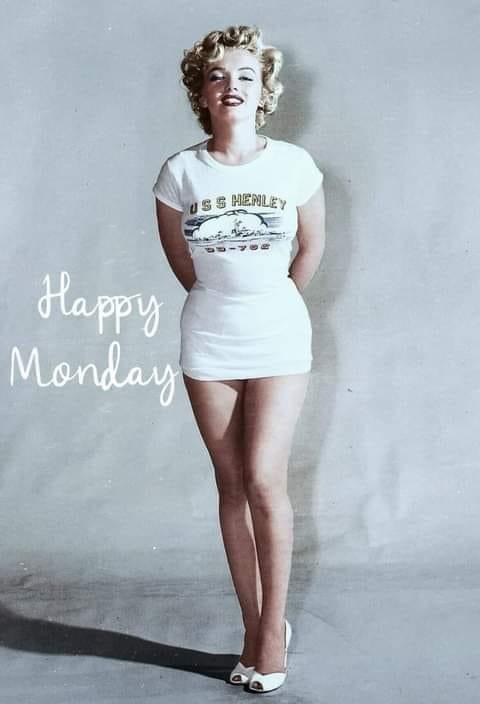 High Quality Marilyn Monroe Happy Monday Blank Meme Template