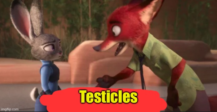 Tiddies Zootopia | Testicles | image tagged in tiddies zootopia | made w/ Imgflip meme maker
