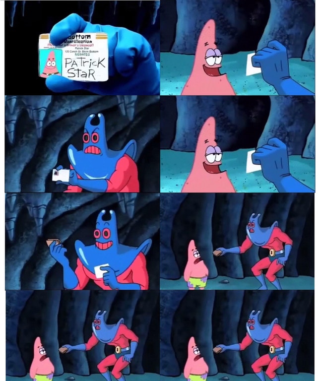 High Quality Manta Ray and Patrick Blank Meme Template