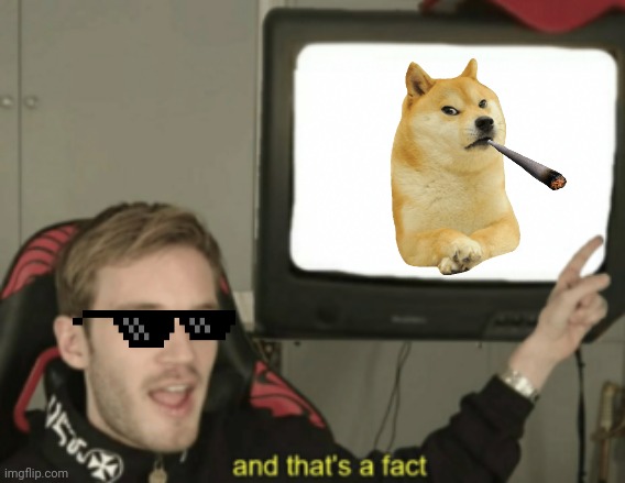 Yes. | image tagged in and that's a fact,doge,pewdiepie,too damn high,joint,high | made w/ Imgflip meme maker