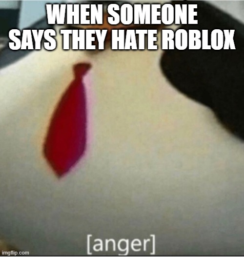 why | WHEN SOMEONE SAYS THEY HATE ROBLOX | image tagged in anger | made w/ Imgflip meme maker