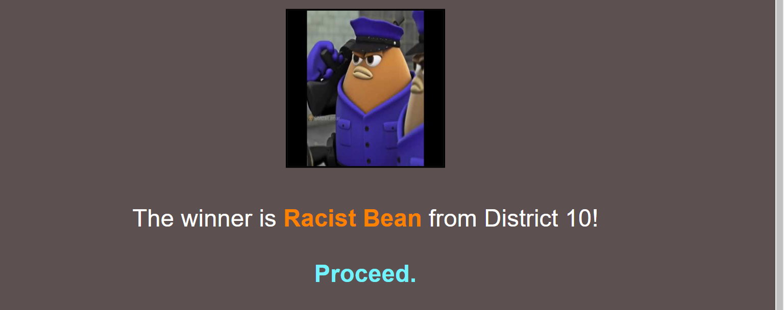 racist bean wins Blank Meme Template