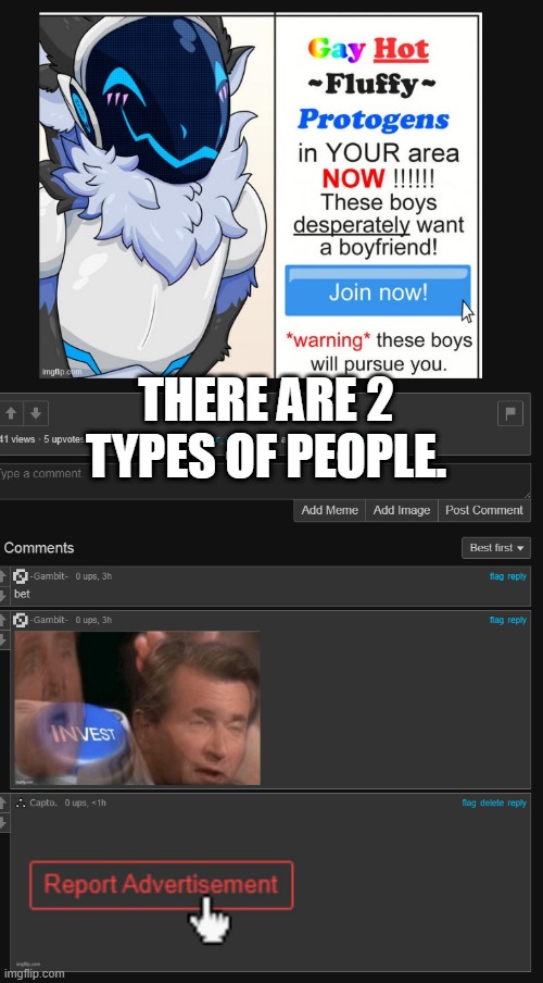 THERE ARE 2 TYPES OF PEOPLE. | made w/ Imgflip meme maker