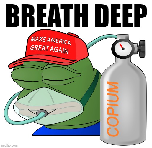 COPIUM BREATH DEEP | BREATH DEEP | image tagged in copium,pepe the frog,pepe,pepe cry,snowflakes,special snowflake | made w/ Imgflip meme maker