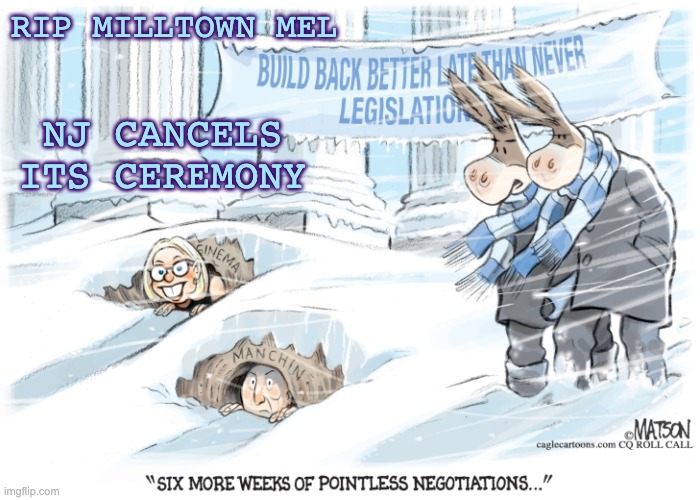Instead of watching a cute rodent in New Jersey, we get to watch slow ones in DC | RIP MILLTOWN MEL; NJ CANCELS ITS CEREMONY | image tagged in rodents,holidays,groundhog day,politics,build back better | made w/ Imgflip meme maker