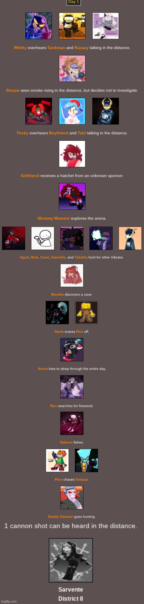 1 Tribute gone, 23 left to kill | made w/ Imgflip meme maker