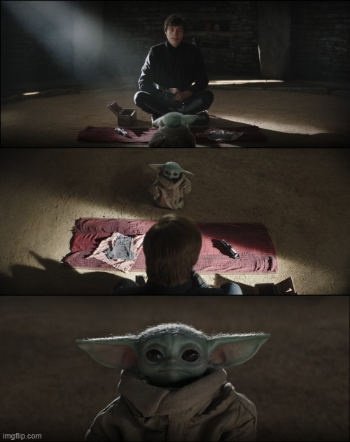 Baby Yoda Choice Blank Meme Template