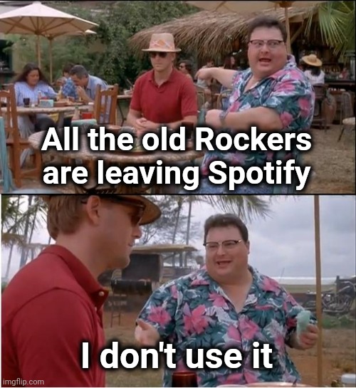 See Nobody Cares Meme | All the old Rockers are leaving Spotify I don't use it | image tagged in memes,see nobody cares | made w/ Imgflip meme maker