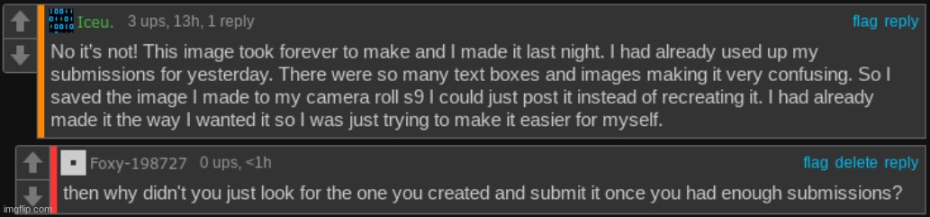 Another morning, another argument with iceu about his memes. | made w/ Imgflip meme maker