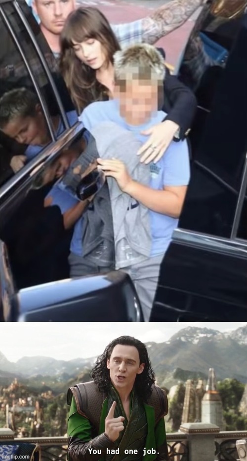 I definitely can't see his face | image tagged in you had one job just the one | made w/ Imgflip meme maker