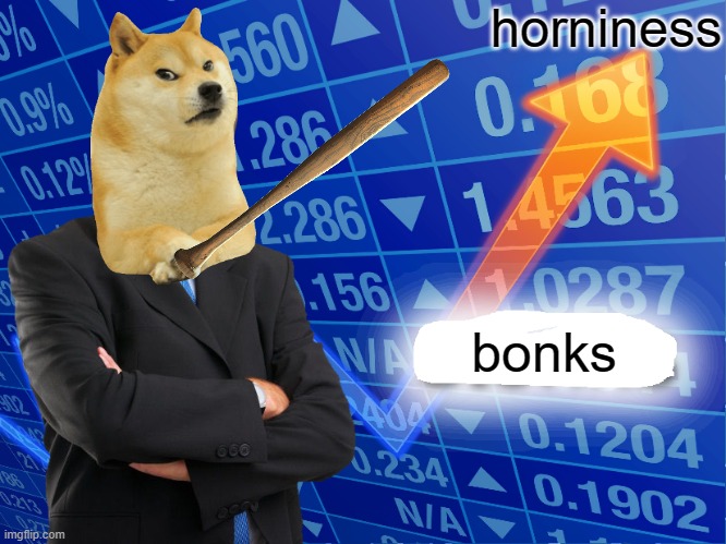 Bonk Trends | horniness; bonks | image tagged in empty stonks | made w/ Imgflip meme maker